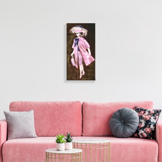 Veer, Mauvy Silk & Suede: Mode van Matisse Doll Canvas Afdruk (Insitu (Woonkamer))