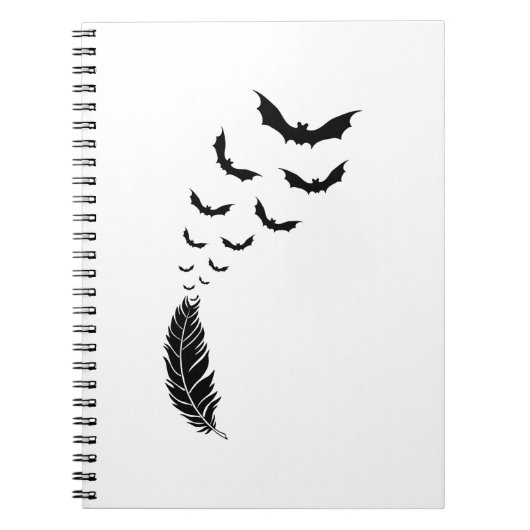 Veer met vliegende vleermuizen notitieboek (Voorkant)