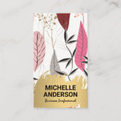 Veer Modern Boho | Goud Geborsteld Visitekaartje (Voorkant)