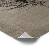 Veer nr. 1 met Faux Linen Taupe Art Poster (Hoek)