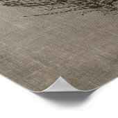 Veer nr.2 met Faux Linen Taupe Background Poster (Hoek)