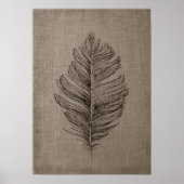 Veer nr.2 met Faux Linen Taupe Background Poster (Voorkant)