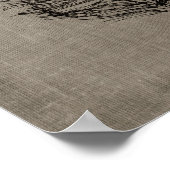 Veer nr. 3 met Faux Linen Taupe Art Poster (Hoek)