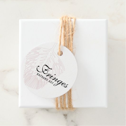 Veer ontwerp Boho Macrame Dank u dat u Label ophan (In situ)