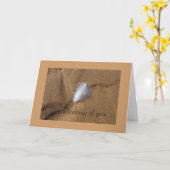 Veer op Zand Blank Denken aan je Kaart (Gele Bloem)