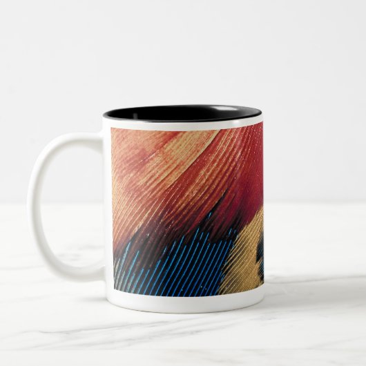 Veer oppervlak 3 tweekleurige koffiemok (Links)