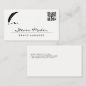 Veer Pen Logo | QR Code visitekaartje (Voorkant / Achterkant)