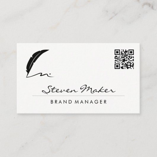 Veer Pen Logo | QR Code visitekaartje (Voorkant)