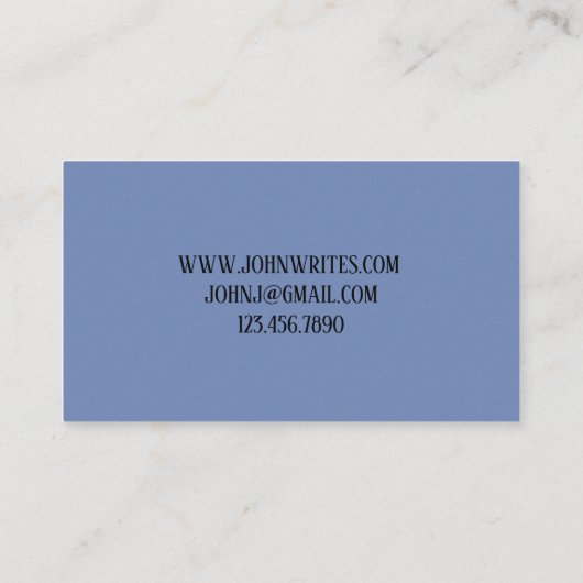  veer Quill Pen en Ink Well Visitekaartje (Achterkant)