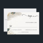 Veer Rustieke Aziatische Sky Cloud Peacock Bruilof RSVP Kaartje<br><div class="desc">Vier je liefdesverhaal met onze betoverende "Feather Rustic Asian Sky Cloud Peacock Wedding RSVP Kaart." Elegant en tijdloos, deze kaart is gemaakt om de essentie van uw speciale dag vast te leggen. Het klassieke ontwerp straalt verfijning uit, waardoor het de perfecte keuze is voor degenen die traditie waarderen. Zorg ervoor...</div>