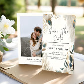 Veer Rustieke Aziatische Sky Cloud Peacock Bruilof Save The Date