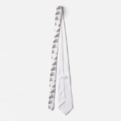 Veer Shuttlecock in handgetekende stijl Stropdas (Achterkant)