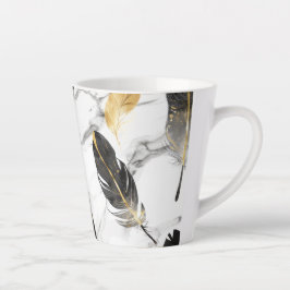 Veer snoepjes doos, elegante traktatie doos, Veer  Latte Mok