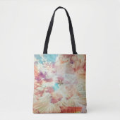 Veer Snowflake Sky Clouds Galaxy Paars Blush Tote Bag (Voorkant)