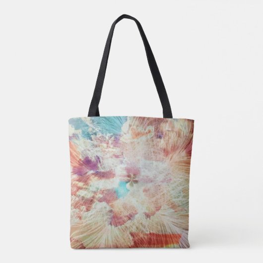 Veer Snowflake Sky Clouds Galaxy Paars Blush Tote Bag (Achterkant)