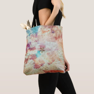 Veer Snowflake Sky Clouds Galaxy Paars Blush Tote Bag