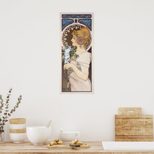 Veer van Alphonse Mucha - Nieuw Poster (Keuken)