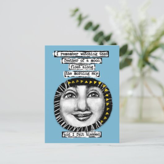 Veer van een Briefkaart van de maan (Staand voorkant)