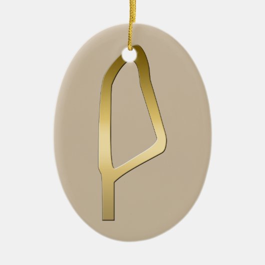 Veer van het Egyptische symbool Maat Keramisch Ornament (Voorkant)