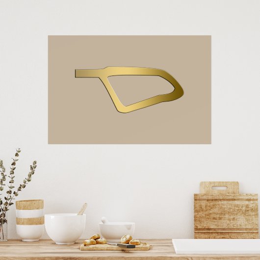 Veer van het Egyptische symbool Maat Poster (Keuken)