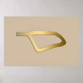 Veer van het Egyptische symbool Maat Poster (Voorkant)