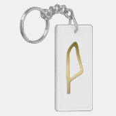 Veer van het Egyptische symbool Maat Sleutelhanger (Voorkant Links)