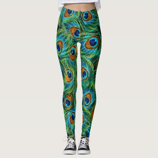 Veer van Peacock-Leggings Leggings (Voorkant)