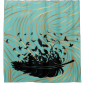 Veer van Ravens Douchegordijn (Voorkant)