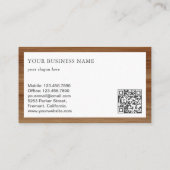 Veer Veer Quill Pen QR Code Writer Visitekaartje (Achterkant)