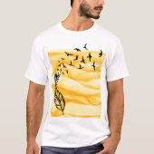Veer Vogels Schaduwkunst T-shirt (Voorkant)