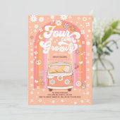 VEER voor altijd GroovyVan Bus 4e Verjaardag Kaart (Staand voorkant)