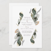 Veer Waterverf Diamond Overlay | Bruiloft Kaart (Voorkant / Achterkant)