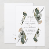 Veer Waterverf Diamond Overlay | Bruiloft Kaart (Voorkant / Achterkant)