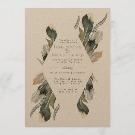 Veer Waterverf Diamond Overlay | Bruiloft Kaart