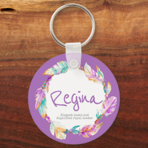 Veer waterverf naam betekenis aqua Regina Sleutelhanger