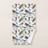 Veer Waterverf Patroon Bad Handdoek (Handdoek)