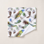 Veer Waterverf Patroon Bad Handdoek (Wasdoekje)