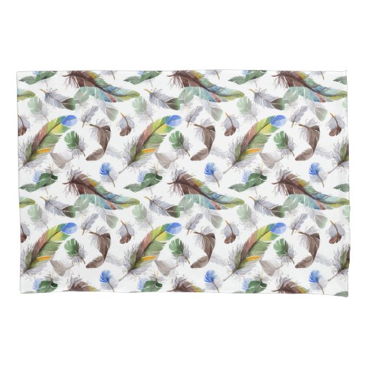 Veer Waterverf Patroon Kussensloop (Voorkant)