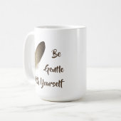 Veer "Wees voorzichtig met jezelf" Koffiemok (Voorkant links)