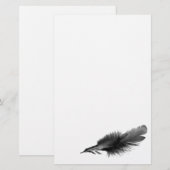 Veer zwart briefpapier (Voorkant / Achterkant)