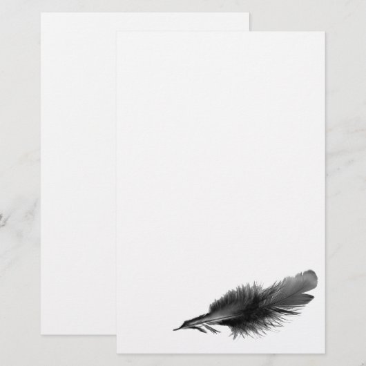 Veer zwart briefpapier (Voorkant / Achterkant)