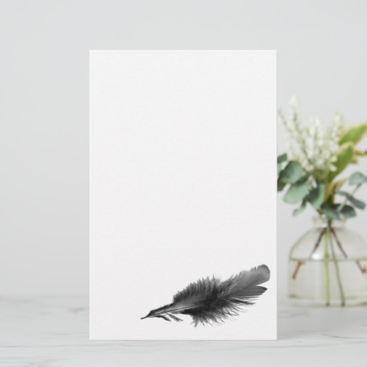 Veer zwart briefpapier (Staand voorkant)