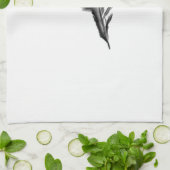 Veer zwart theedoek (Gevouwen)