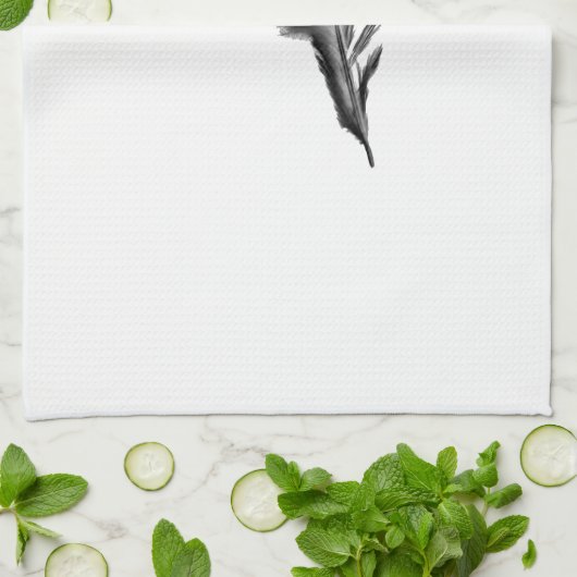 Veer zwart theedoek (Gevouwen)