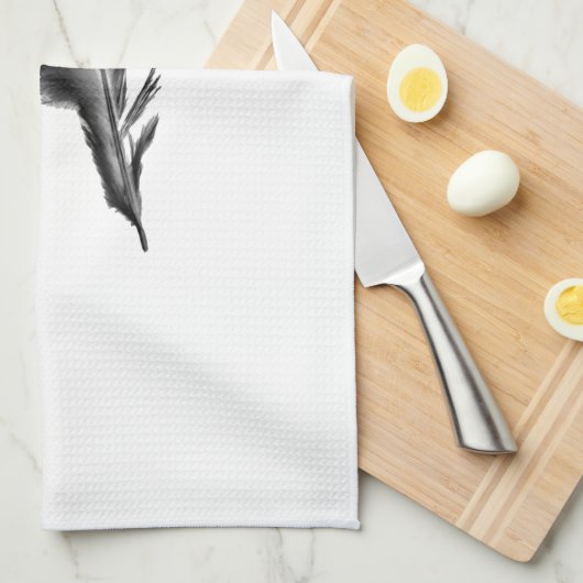 Veer zwart theedoek (Quarter Fold)