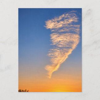 Veerachtige wolk Gouden zonsondergang Hemel Ansich Briefkaart