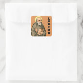 Veerbare "Bede Preaching" (P 008) Square Sticke Vierkante Sticker (Tas)