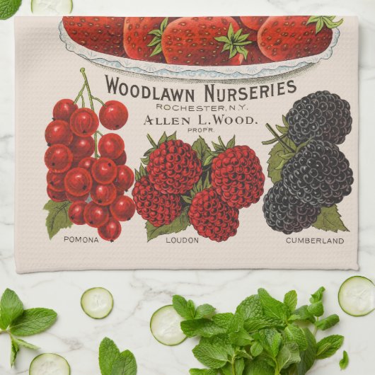 Veerbessen Theedoek (Gevouwen)