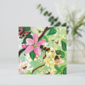 Veerbloeiende fruitboom met bijen (Staand voorkant)