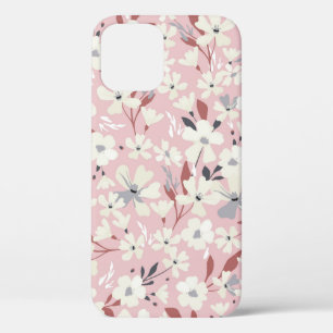 Veerbloeipatroon. Naadloze florale achtergrond Case-Mate iPhone Case